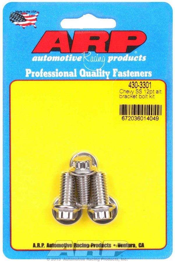 ARP S/S Chevy Alternator Bracket Bolt Kit 12pt.