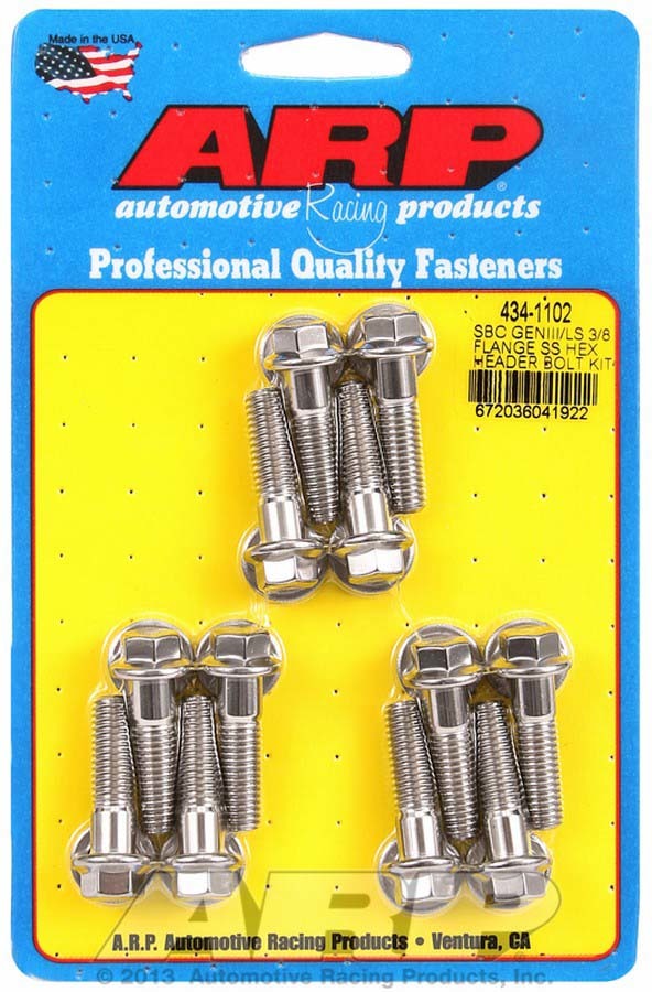 ARP S/S Header Bolt Kit - 6pt. GM LS