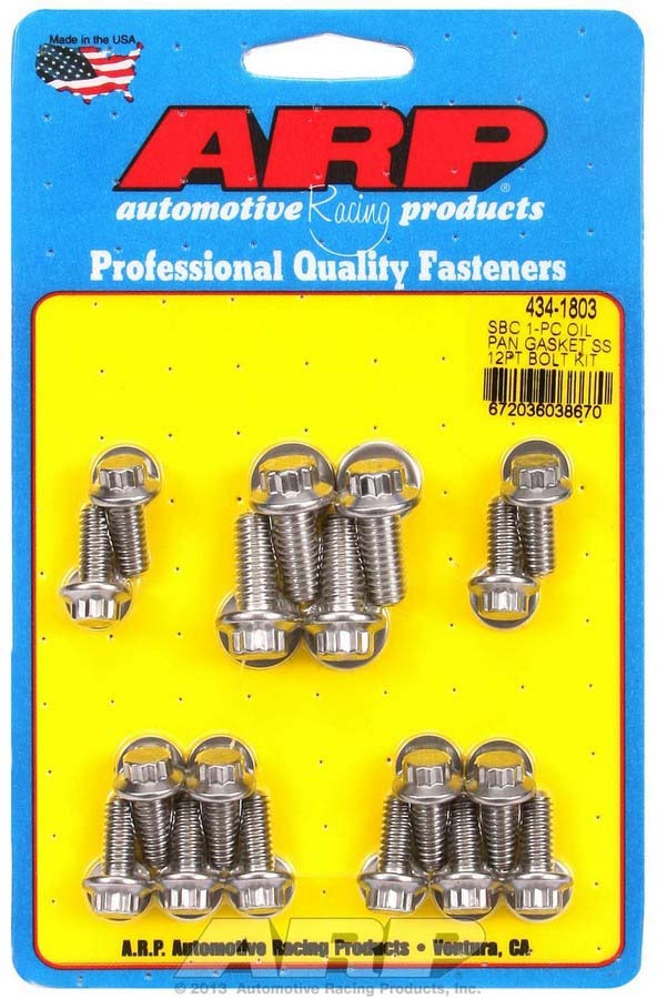 ARP SBC S/S Oil Pan Bolt Kit 12pt.