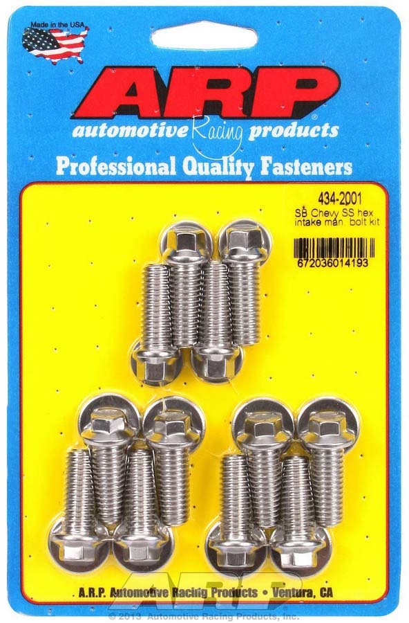 ARP SBC S/S Intake Bolt Kit 6pt.