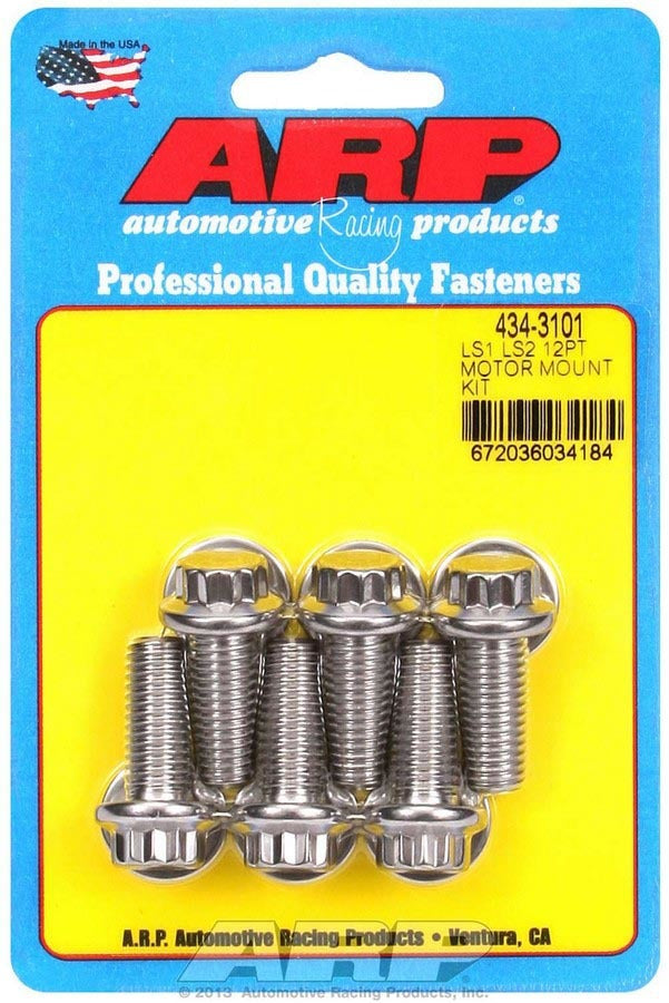 ARP S/S Motor Mount Bolt Kit 12pt. LS1/LS2