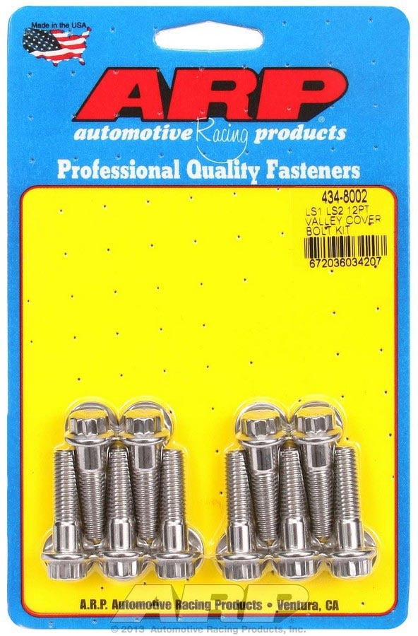 ARP S/S Valley Cover Bolt Kit - 12pt. LS1/LS2
