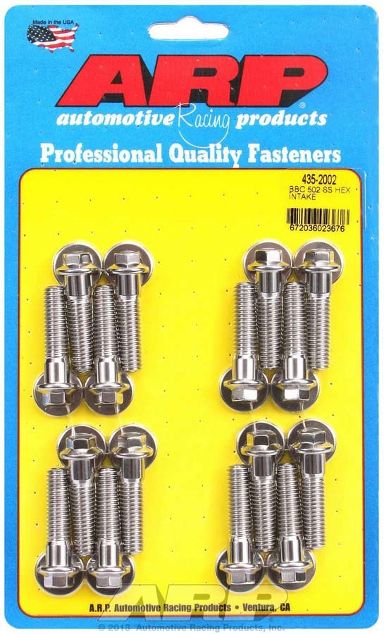 ARP BBC S/S Intake Bolt Kit - 6pt. 502