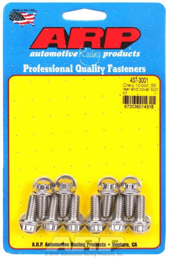 ARP S/S Rear End Cover Bolt Kit - 10-Bolt Chevy