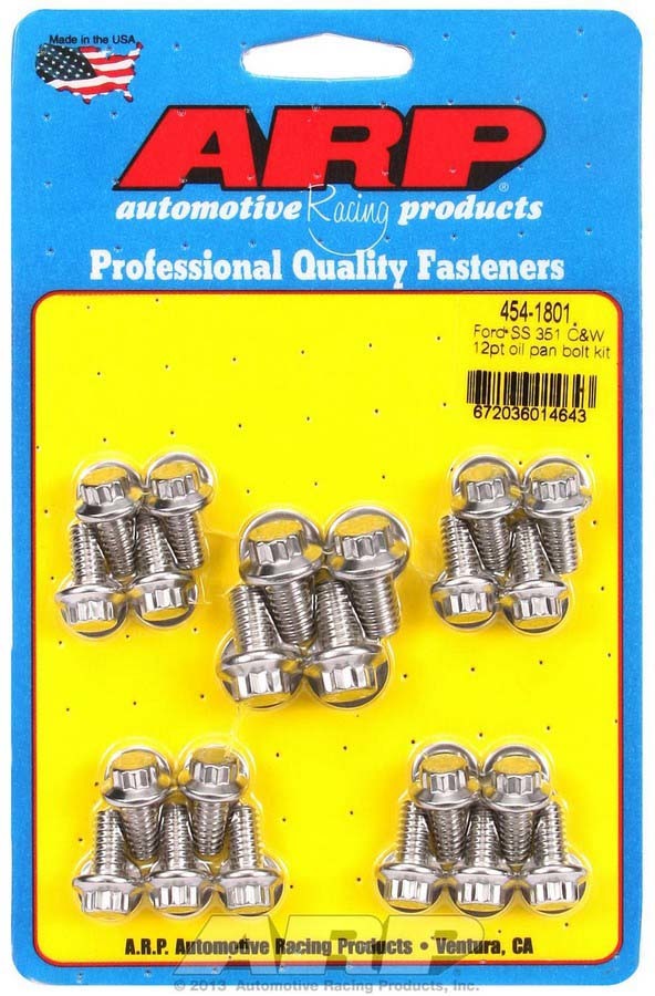 ARP Ford S/S Oil Pan Bolt Kit 12pt.