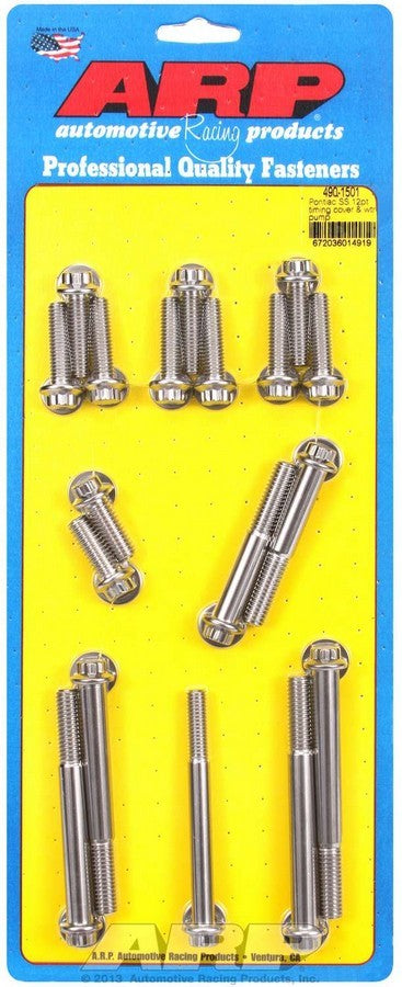 ARP Pontiac S/S Timing Cover Bolt Kit 12pt.