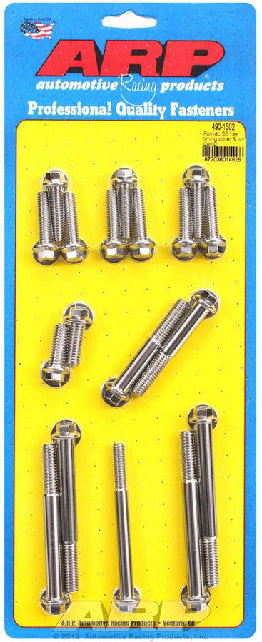 ARP Pontiac S/S Timing Cover Bolt Kit 6pt.