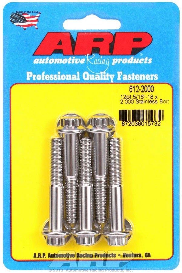 ARP S/S Bolt Kit - 12pt. (5) 5/16-18 x 2.000