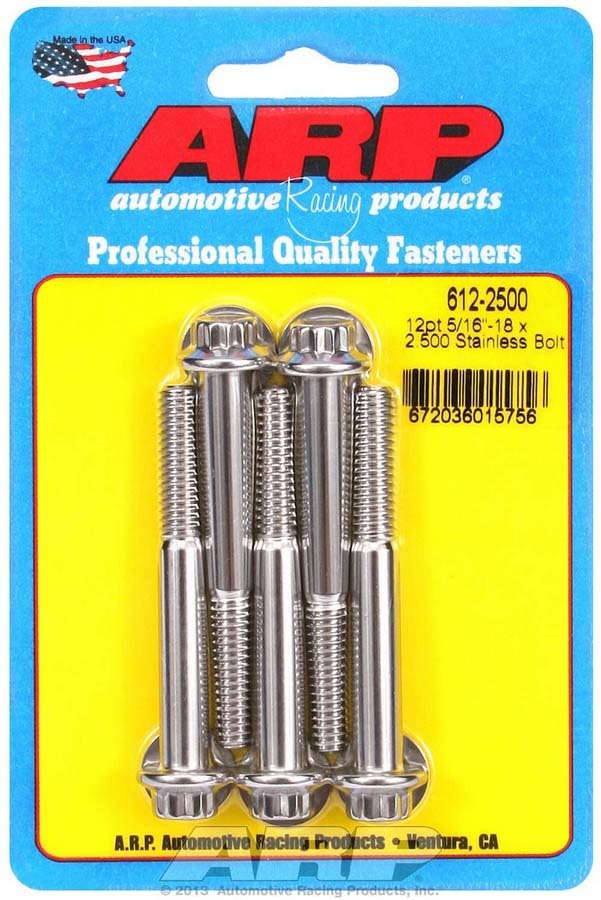 ARP S/S Bolt Kit - 12pt. (5) 5/16-18 x 2.500
