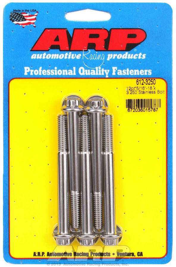 ARP S/S Bolt Kit - 12pt. (5) 5/16-18 x 3.250