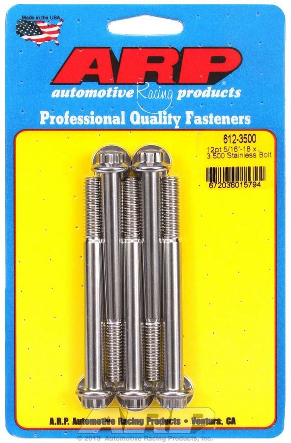 ARP S/S Bolt Kit - 12pt. (5) 5/16-18 x 3.500