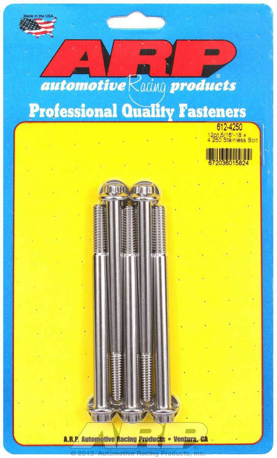 ARP S/S Bolt Kit - 12pt. (5) 5/16-18 x 4.250