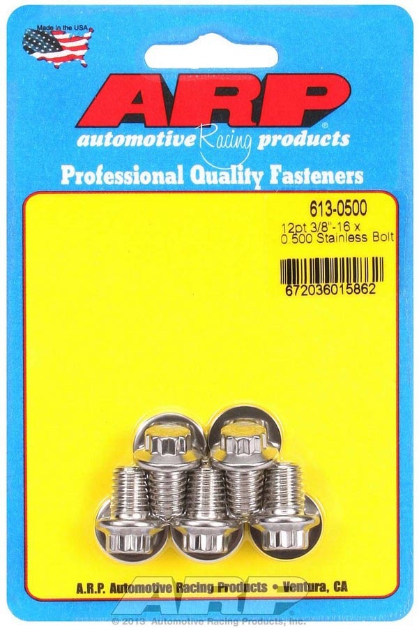 ARP S/S Bolt Kit - 12pt. (5) 3/8-16 x .500