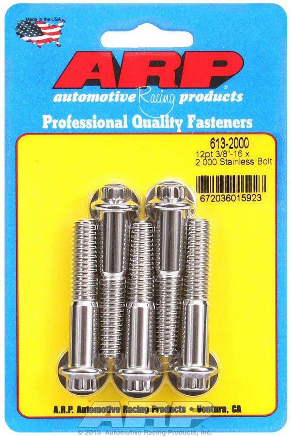 ARP S/S Bolt Kit - 12pt. (5) 3/8-16 x 2.000