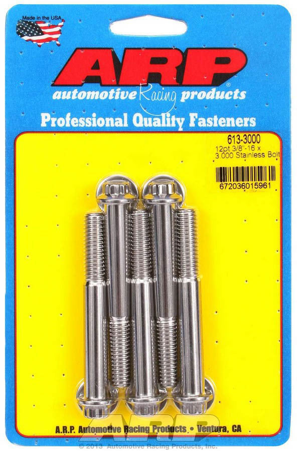 ARP S/S Bolt Kit - 12pt. (5) 3/8-16 x 3.000