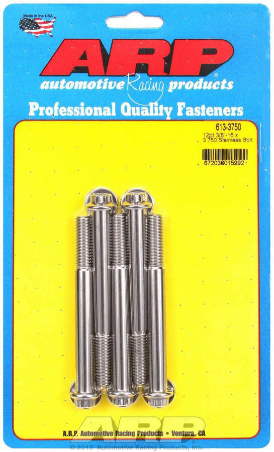 ARP S/S Bolt Kit - 12pt. (5) 3/8-16 x 3.750