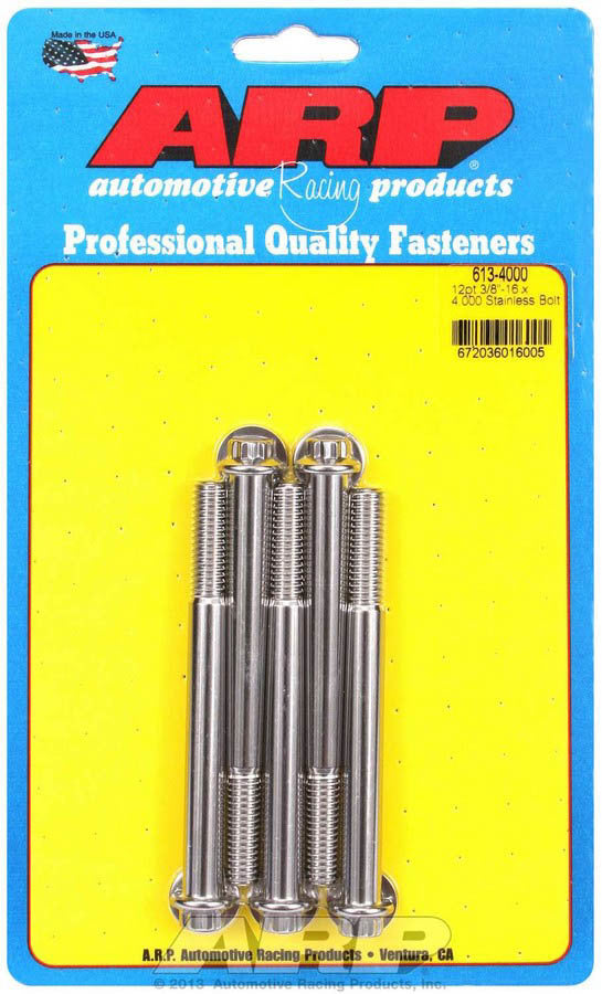 ARP S/S Bolt Kit - 12pt. (5) 3/8-16 x 4.000