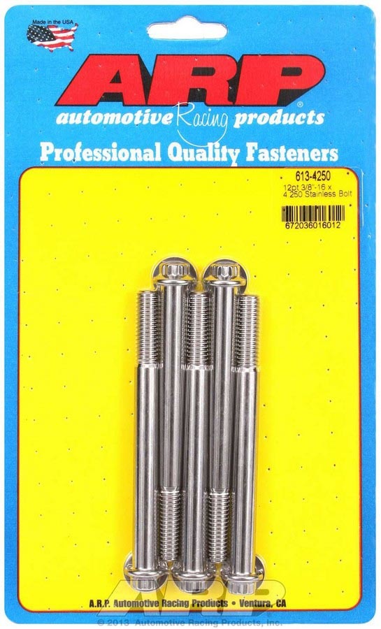 ARP S/S Bolt Kit - 12pt. (5) 3/8-16 x 4.250