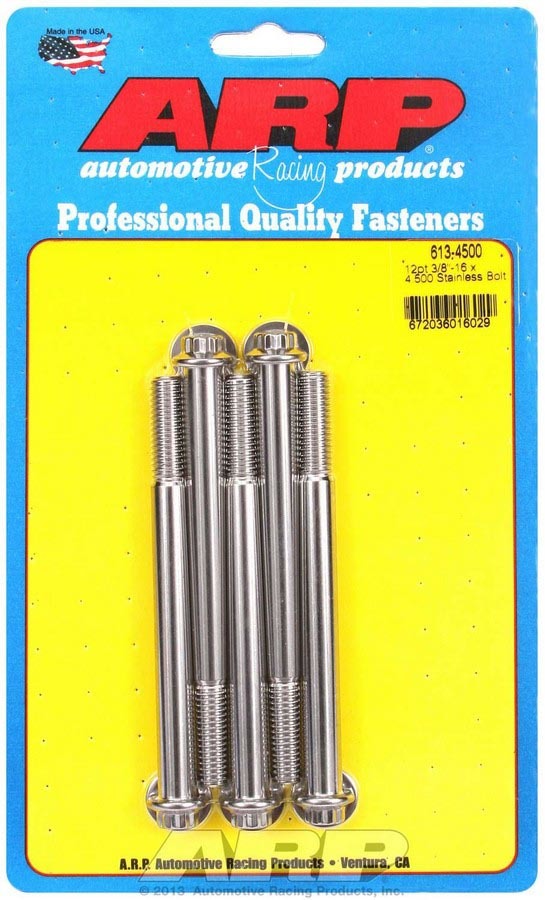 ARP S/S Bolt Kit - 12pt. (5) 3/8-16 x 4.500