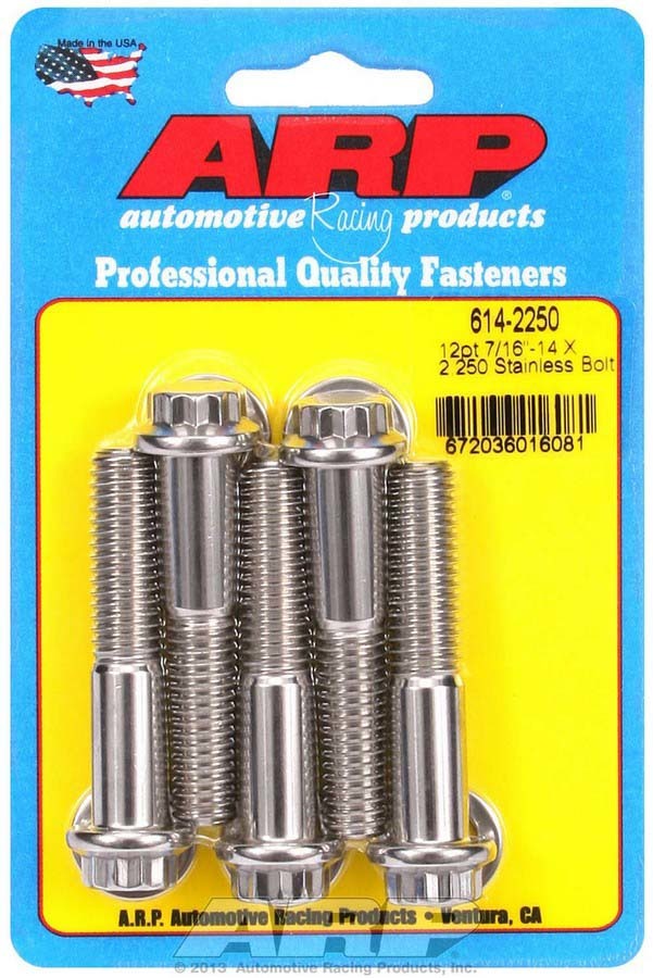 ARP S/S Bolt Kit - 12pt. (5) 7/16-14 x 2.250