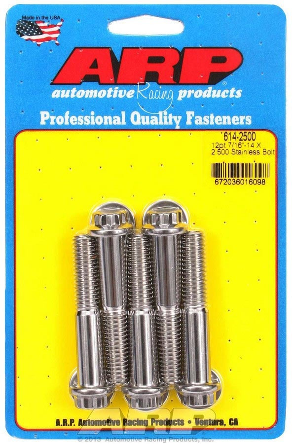 ARP S/S Bolt Kit - 12pt. (5) 7/16-14 x 2.500