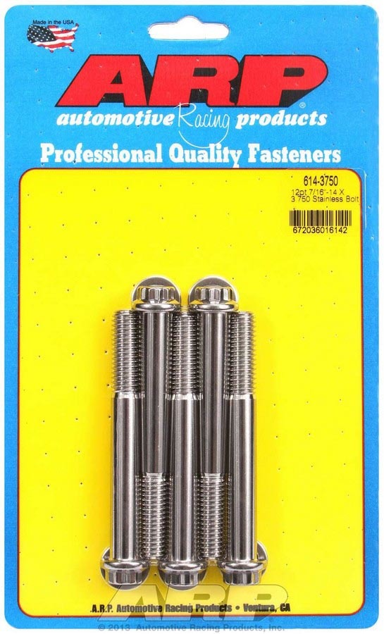 ARP S/S Bolt Kit - 12pt. (5) 7/16-14 x 3.750