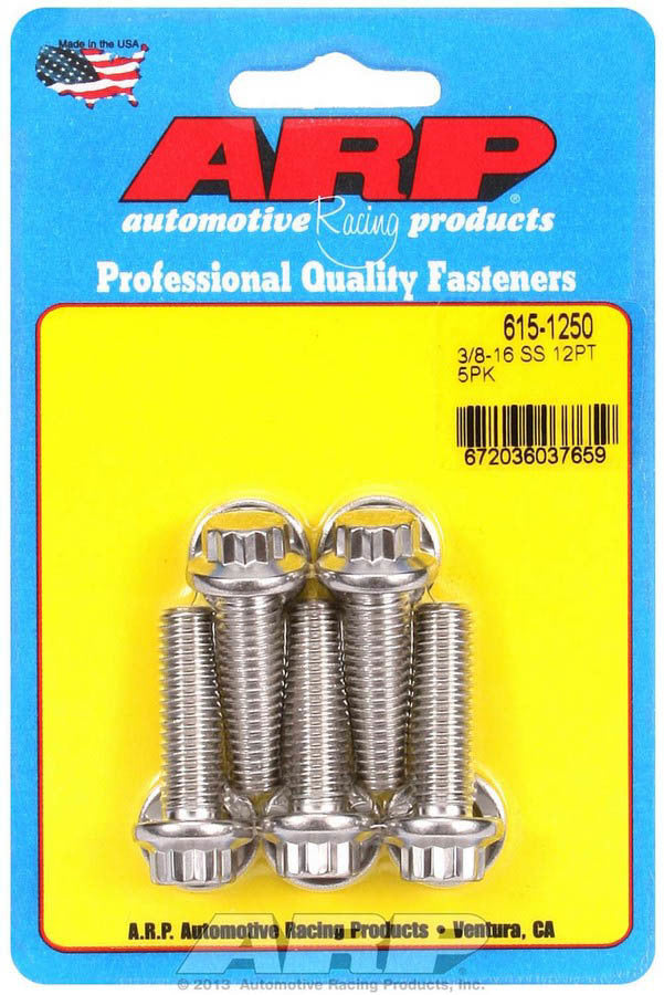 ARP S/S Bolt Kit - 12pt. (5) 3/8-16 x 1.250