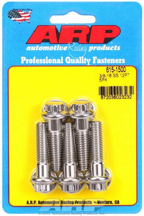 ARP S/S Bolt Kit - 12pt. (5) 3/8-16 x 1.500