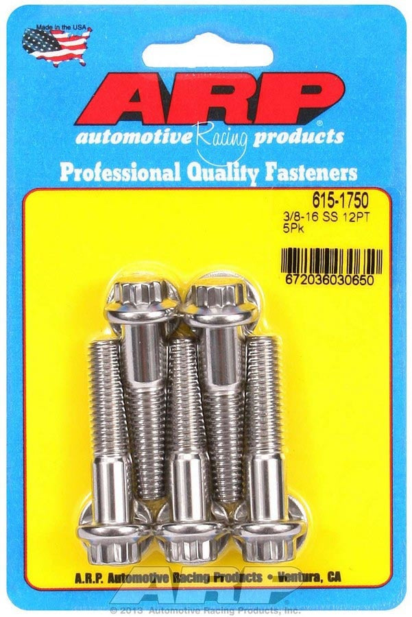 ARP S/S Bolt Kit - 12pt. (5) 3/8-16 x 1.750