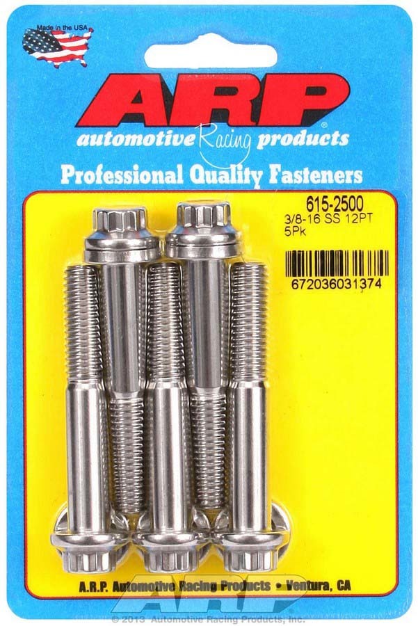 ARP SS Bolt Kit - 12pt 5pk 3/8 x 2.500