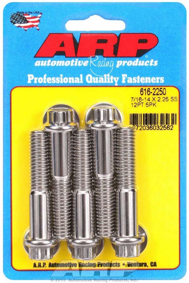 ARP S/S Bolt Kit - 12pt. (5) 7/16-14 x 2.250