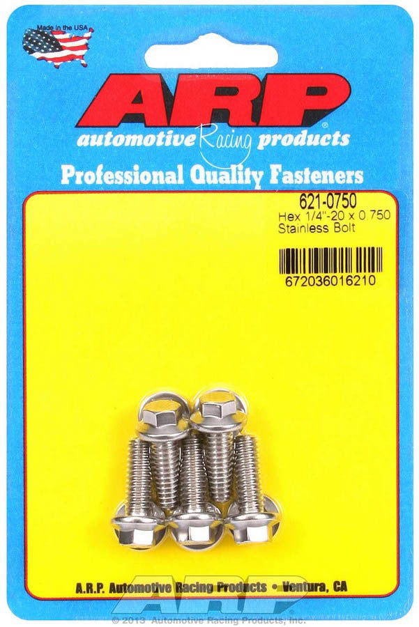 ARP S/S Bolt Kit - 6pt. (5) 1/4-20 x .750
