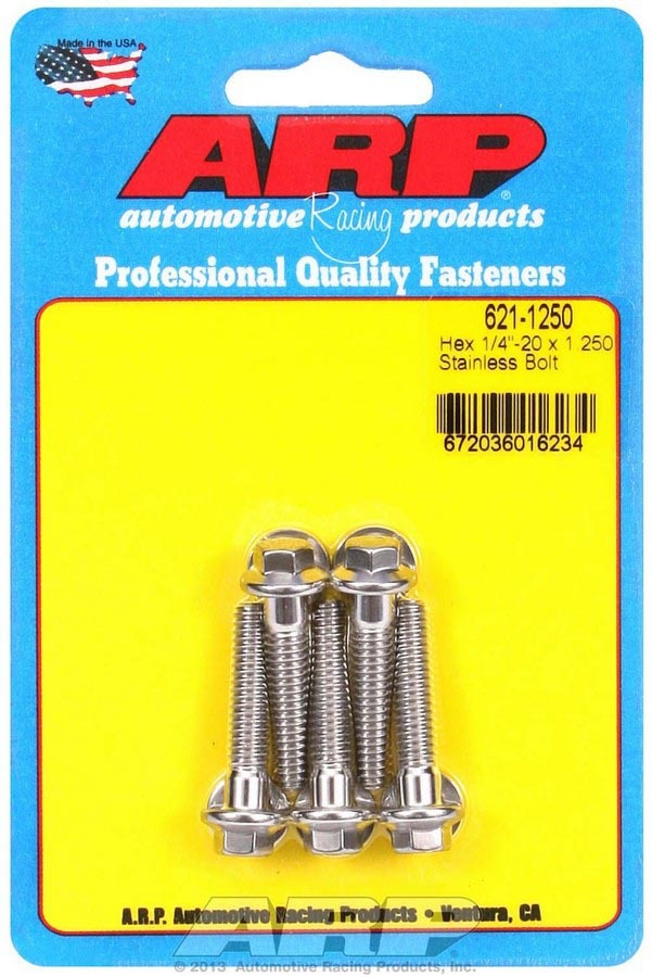 ARP S/S Bolt Kit - 6pt. (5) 1/4-20 x 1.250
