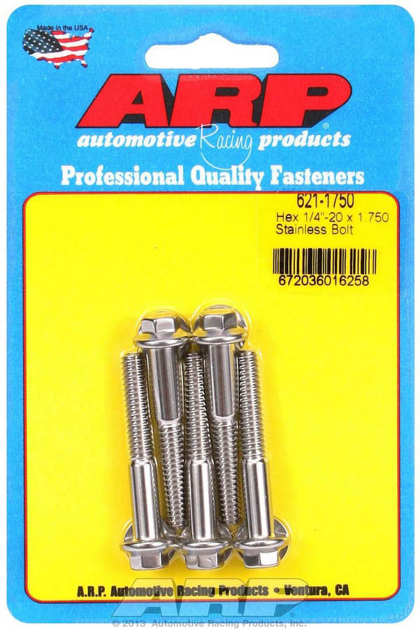 ARP S/S Bolt Kit - 6pt. (5) 1/4-20 x 1.750