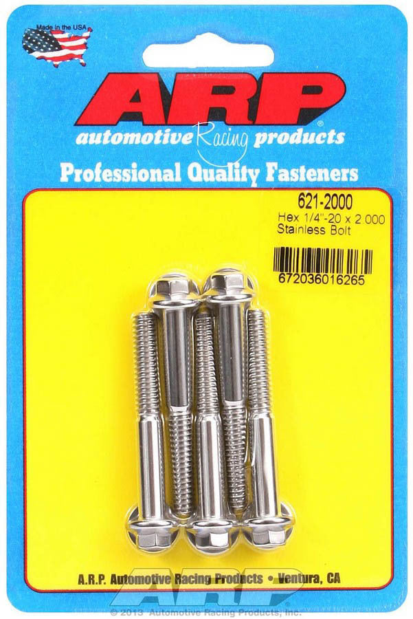 ARP S/S Bolt Kit - 6pt. (5) 1/4-20 x 2.000