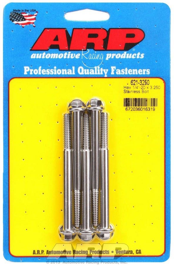 ARP S/S Bolt Kit - 6pt. (5) 1/4-20 x 3.250