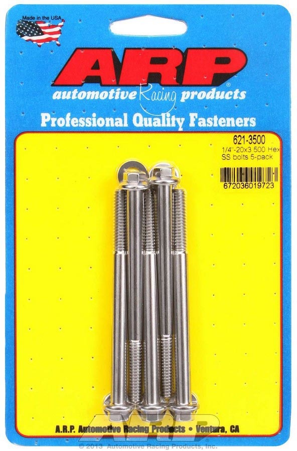 ARP S/S Bolt Kit - 6pt. (5) 1/4-20 x 3.500