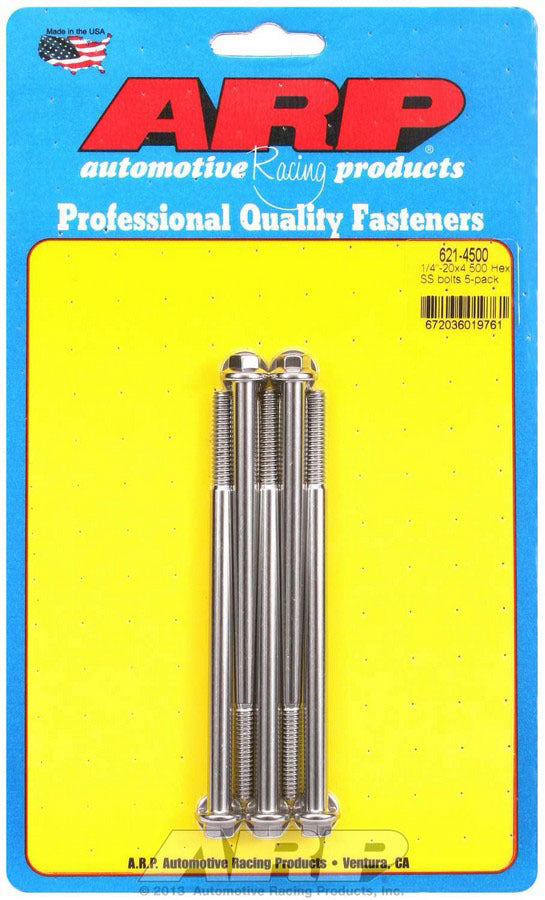 ARP S/S Bolt Kit - 6pt. (5) 1/4-20 x 4.500