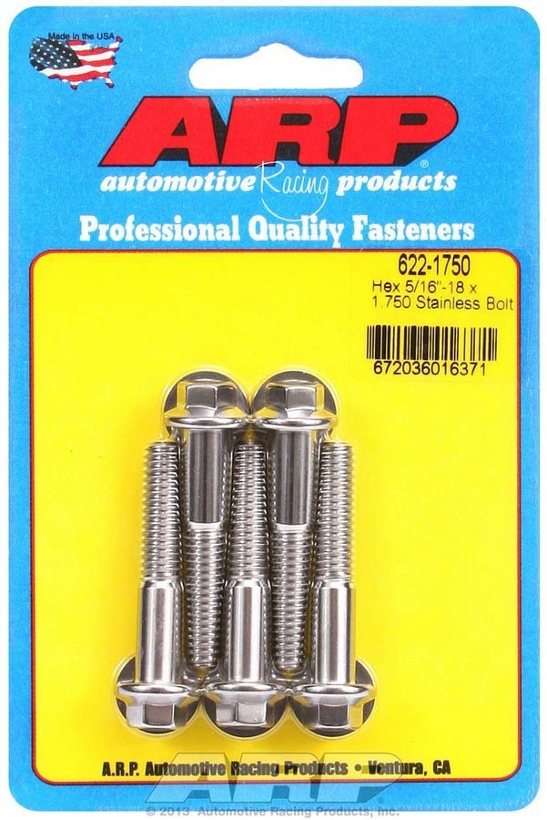 ARP S/S Bolt Kit - 6pt. 5pk 5/16-18 x 1.750