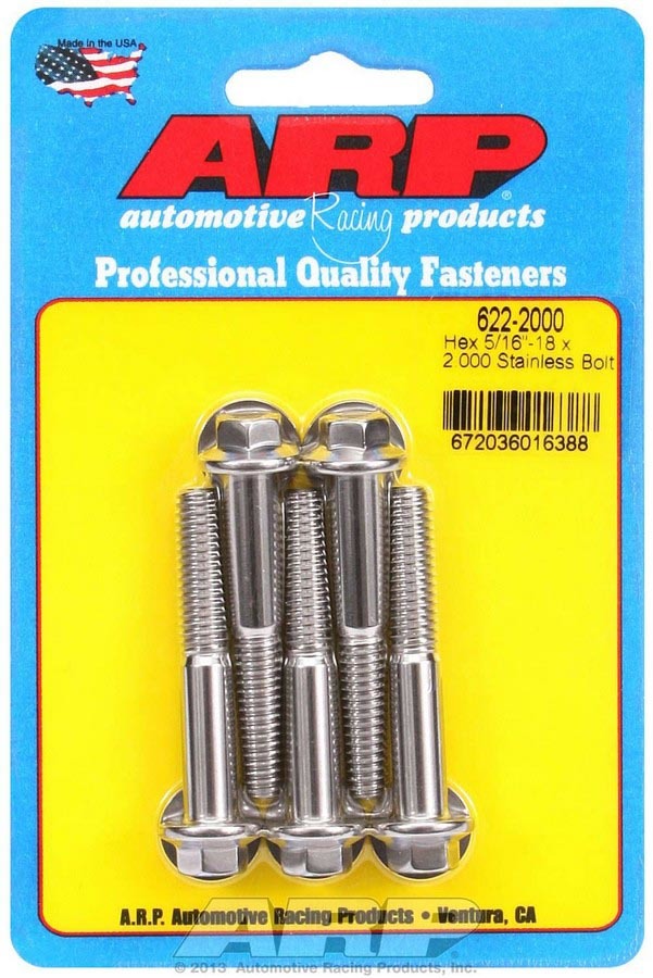 ARP S/S Bolt Kit - 6pt. (5) 5/16-18 x 2.000