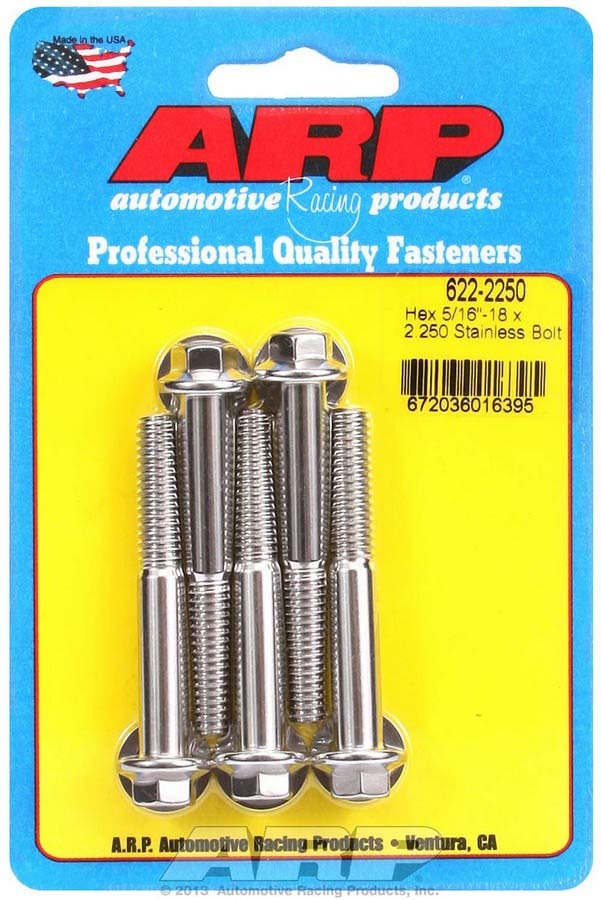 ARP S/S Bolt Kit - 6pt. (5) 5/16-18 x 2.250