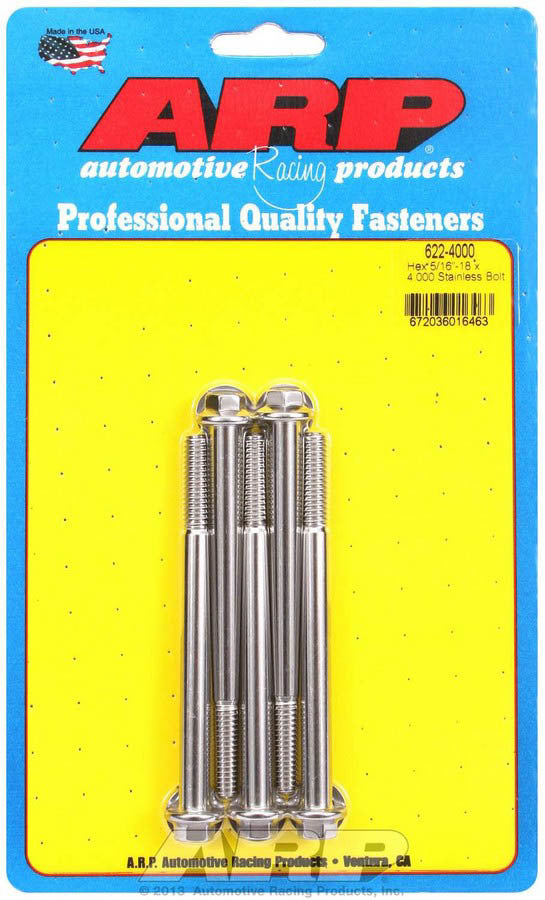 ARP S/S Bolt Kit - 6pt. (5) 5/16-18 x 4.000