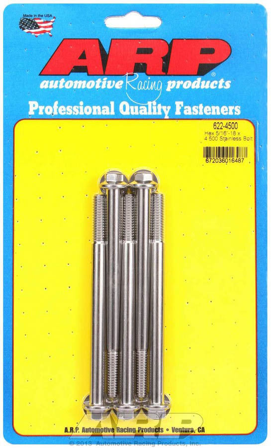 ARP S/S Bolt Kit - 6pt. (5) 5/16-18 x 4.500