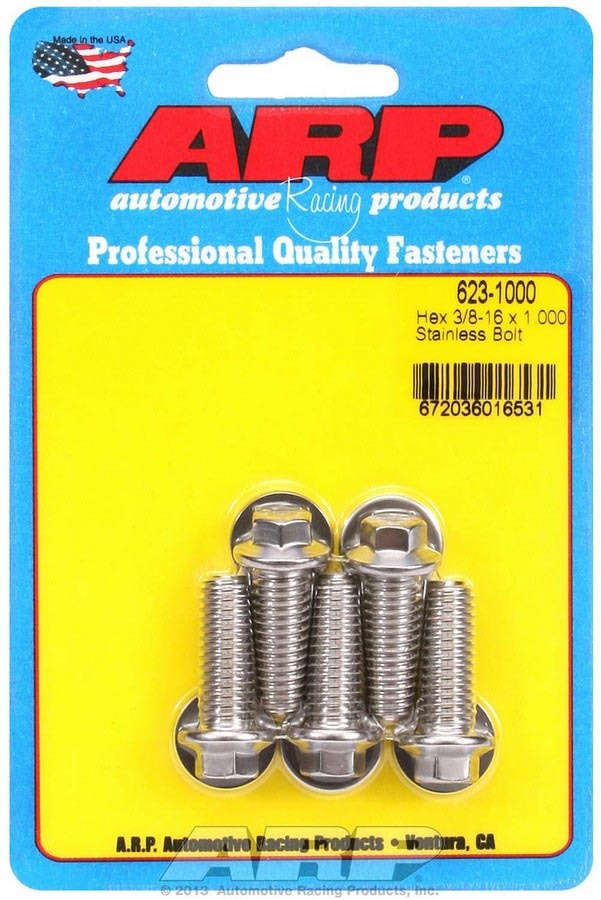 ARP S/S Bolt Kit - 6pt. (5) 3/8-16 x 1.000