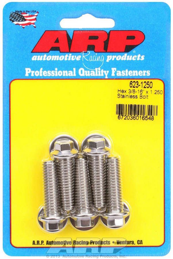 ARP S/S Bolt Kit - 6pt. (5) 3/8-16 x 1.250