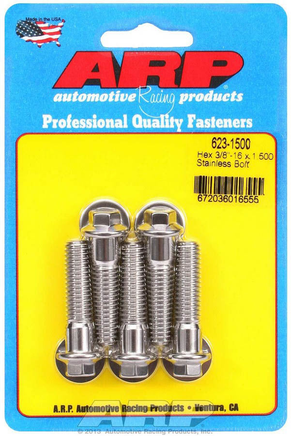 ARP S/S Bolt Kit - 6pt. (5) 3/8-16 x 1.500