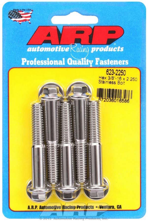 ARP S/S Bolt Kit - 6pt. (5) 3/8-16 x 2.250