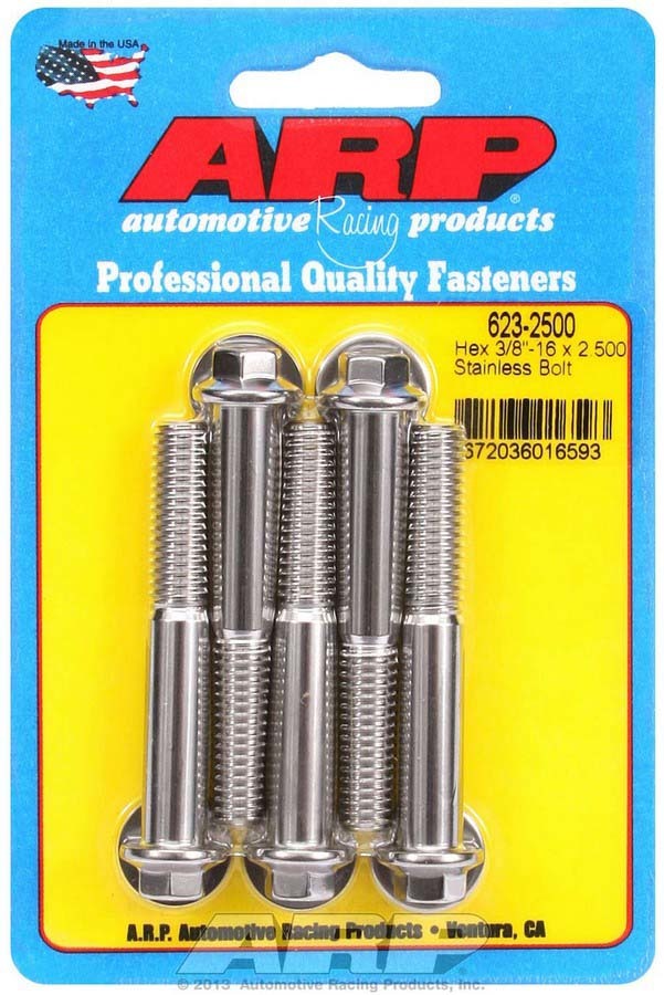ARP S/S Bolt Kit - 6pt. (5) 3/8-16 x 2.500
