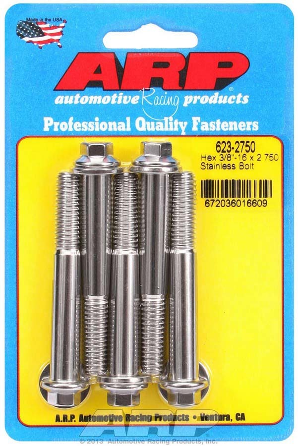 ARP S/S Bolt Kit - 6pt. (5) 3/8-16 x 2.750