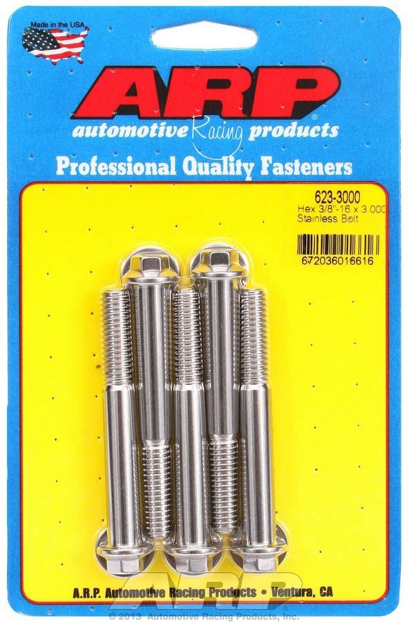 ARP S/S Bolt Kit - 6pt. (5) 3/8-16 x 3.000